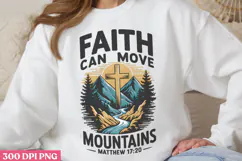 Faith can move PNG, Christian Bible Verses Sublimation PNG Product Image 3