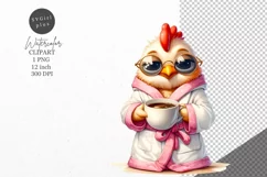 Chicken clipart, Funny clipart, Coffee clipart Product Image 1