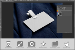 Id Badge On Suit Jacket Product Image 2
