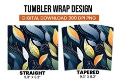 Abstract Shapes And Leaves Tumbler Wrap Sublimation Product Image 3