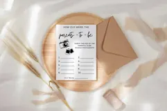 Baby Shower Game How Old Were The Parents-To-Be Template Product Image 3