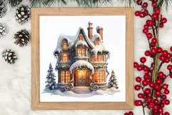 Fairy Christmas House Sublimation Clipart, Fairy Christmas Product Image 3
