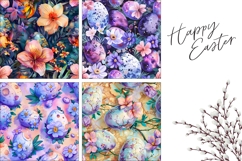 Easter Pillow Case Designs, Easter Eggs Print, Floral Pillow Product Image 3