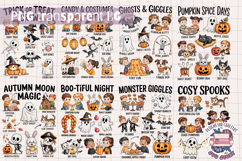 Halloween Cute Clipart Bundle Sublimation 47 PNG Product Image 7