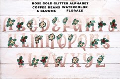 Rose Gold Glitter Coffee Floral Alphabet Product Image 3