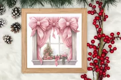 Pink Tis The Season Christmas Sublimation, Christmas Clipart Product Image 3