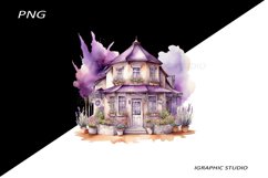 Watercolor Lavender Cafe Clipart Product Image 1