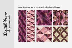 Burgundy Digital Papers | Floral Digital paper Product Image 2