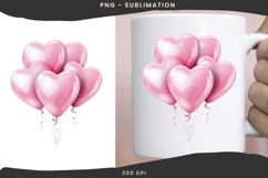 Valentine balloons png design for T-shirts Product Image 3