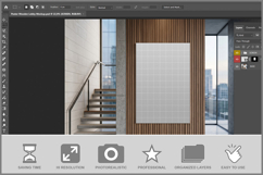 Poster Wooden Lobby Mockup Product Image 2