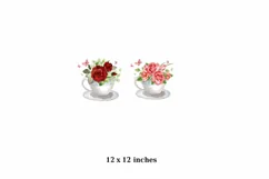 Watercolor illustration of flowers in a mug Product Image 2