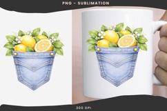 Denim pocket flowers png design for T-shirts Product Image 3
