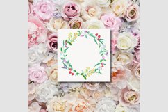 Watercolor summer clipart wreath with wildflowers #w169 Product Image 7