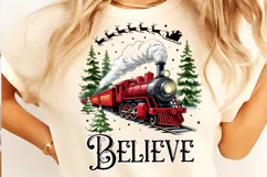 Believe North Pole Train Png, Christmas Png, Believe Png Product Image 6
