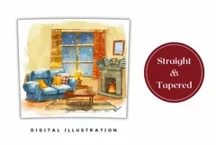 Christmas Tumbler Wrap, Christmas Fireplace Tumbler Design Product Image 3