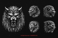 10 Bundle Dark Art Warewolf Head Monster Wolf Horror Scary Product Image 5