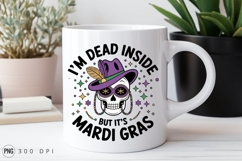 Mardi Gras Skull With Hat Sublimation PNG Product Image 2