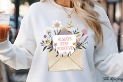 Always stay positive PNG, Motivation Sublimation PNG Product Image 3