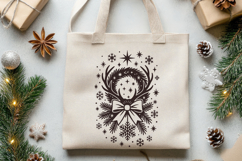 Gothic Christmas Deer Antlers SVG Vintage Holiday Design PNG Product Image 2