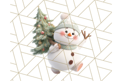 Adorable Snowman Character PNG Clipart Product Image 3