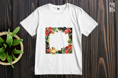 Floral Square Frame Clipart Sublimation PNG Product Image 2