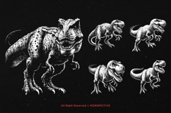 10 Bundle Dark Art T-Rex Dinosaur Jurassic Beast Animal Product Image 5