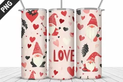Valentine Gnome Tumbler Design | Valentine's Day Tumbler Product Image 4