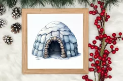 Watercolor Cute Winter Penguin Clipart, Christmas Clipart Product Image 3