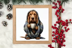 Christmas Dog And Coffee Clipart, Christmas Clipart Product Image 3