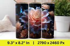 3d Tumbler Wrap | 20oz Skinny Tumbler | 3D Flowers Product Image 3