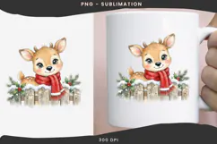Christmas peeking character png design for T-shirts Product Image 3