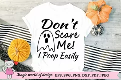 Don't scare me i poop easily svg cut file Product Image 2