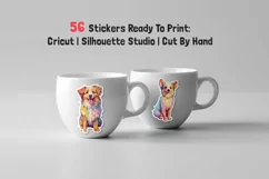 56 Watercolor Dogs | Stickers For Cricut | PNG Product Image 4