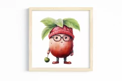 Cartoon Fruits Watercolor Sublimation Clipart Product Image 3