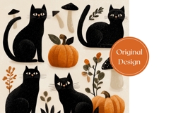 Fall Pumpkins Tumbler, Black Cat Tumbler Design Product Image 3