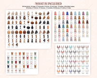 Boho Besties Clipart Set Create Stylish Bohemian Designs Product Image 3