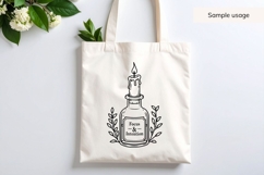 Hand Drawn Focus And Intention Candle SVG for Halloween Product Image 3