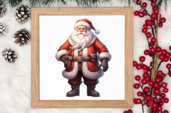 Watercolor Santa Claus Sublimation Clipart, Santa PNG Product Image 3