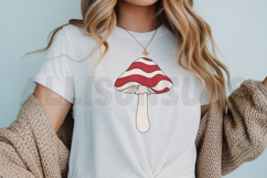 mushroom, psychedelic, retro, vintage, illustration, striped, fungus, fungi, groovy, 70s, sixties, 60s, trippy, hallucinogenic, fairytale, magic, whimsical, botanical, nature, toadstool, amanita, vector, drawing, clip art, doodle, icon, design, element, s
