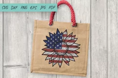 USA Sunflower, 4th of July SVG, Files for Cricut Product Image 4