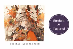 Kawaii Tumbler Wrap Design, Halloween Tumbler Sublimation Product Image 3