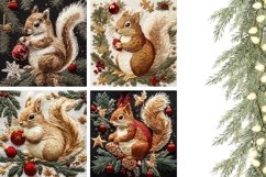 Christmas Squirrel Pillow Case Designs, Winter Pillowcase Product Image 3