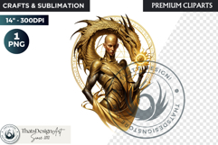 Fantasy Dragon wizard clipart, sorcerer, spellcaster, mage Product Image 1