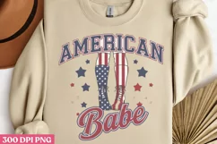 American Babe PNG, Western 4th Of July Sublimation P Product Image 3
