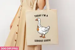 TODAY I'M A SERIOUS GOOSE PNG, Funny Goose Sublimation P Product Image 1