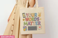 .Your Words Matter PNG, Autism Sublimation PNG Product Image 3