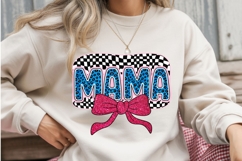 Checkered Background Retro Mom Product Image 2