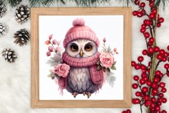 Christmas Owl Clipart, Christmas Owl Clipart, Christmas Owl Product Image 3