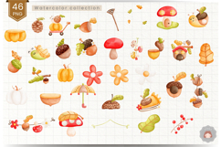 Goose Autumn Watercolor Clipart Sublimation Bundle Product Image 3