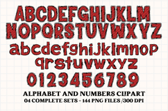 Valentine Alphabet Clip Art, valentines day letters doodle Product Image 3